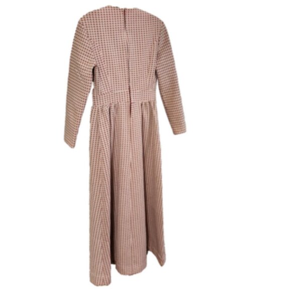 Vintage The Designer's Shop Split Neckline Mini Floral Print Long Sleeve Dress - Picture 7 of 8